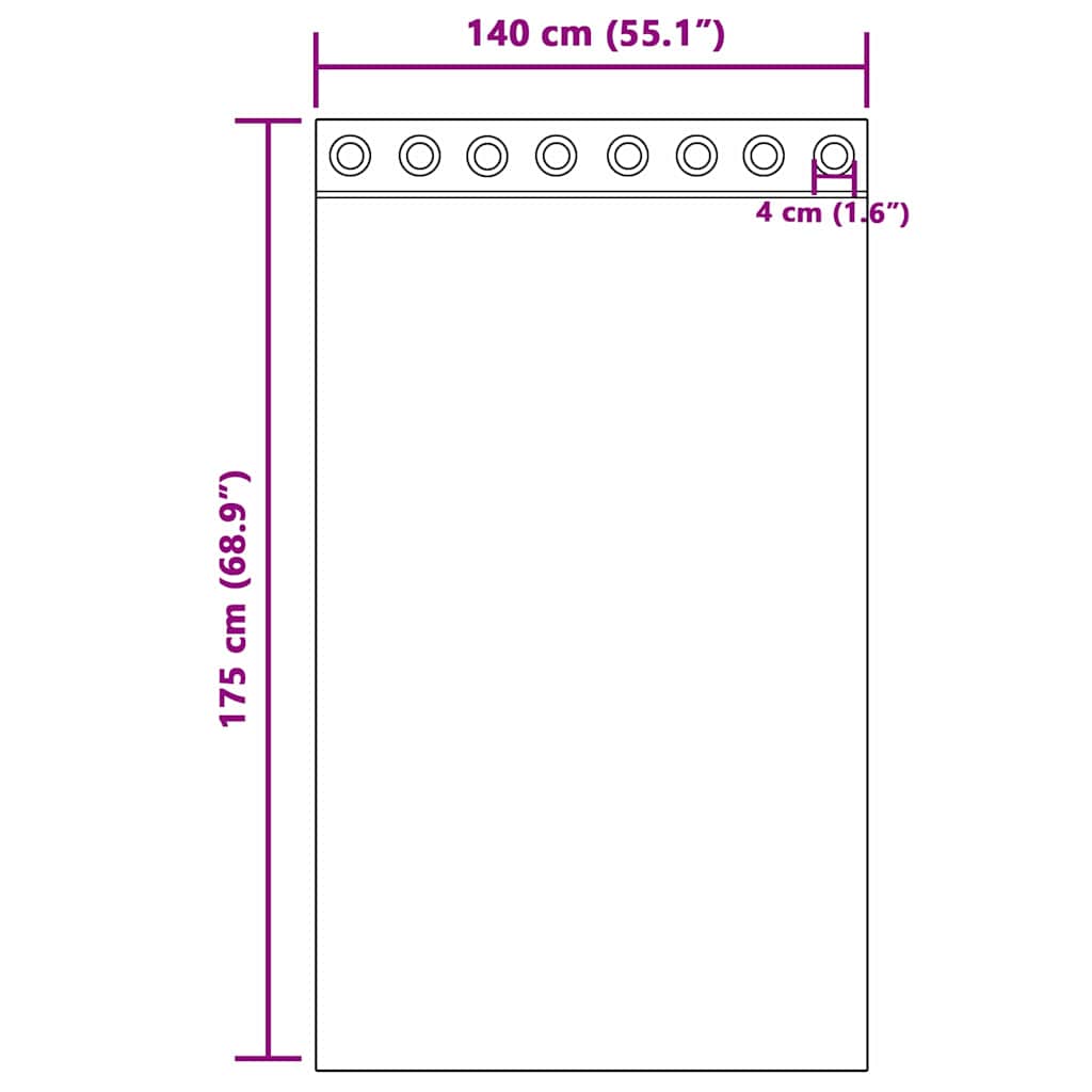 Tende oscuranti 2 pcs Rosa scuro 140 x 175 cm Velluto | homemem39
