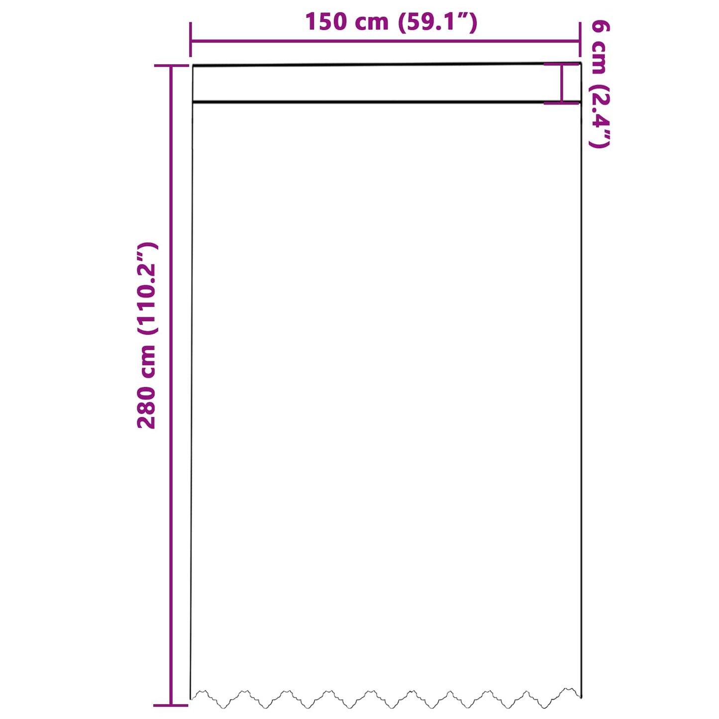 Tenda in Pizzo con tende Bianco 280 x 150 cm Poliestere | homemem39