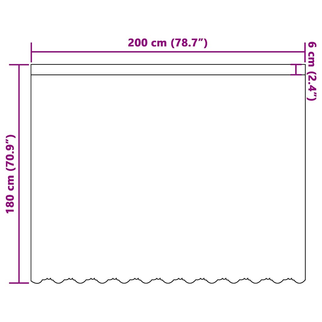 Tenda in Pizzo con tende Bianco 200x180cm Poliestere