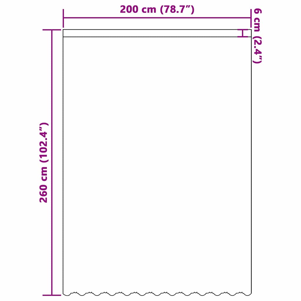 Tenda in Pizzo con tende Bianco 200x260cm Poliestere
