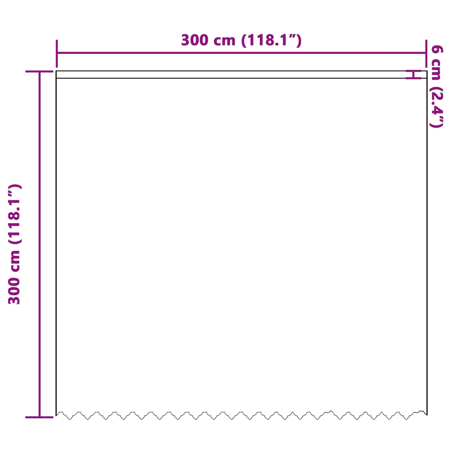 Tenda in Pizzo con tende Bianco 300 x 300 cm Poliestere | homemem39
