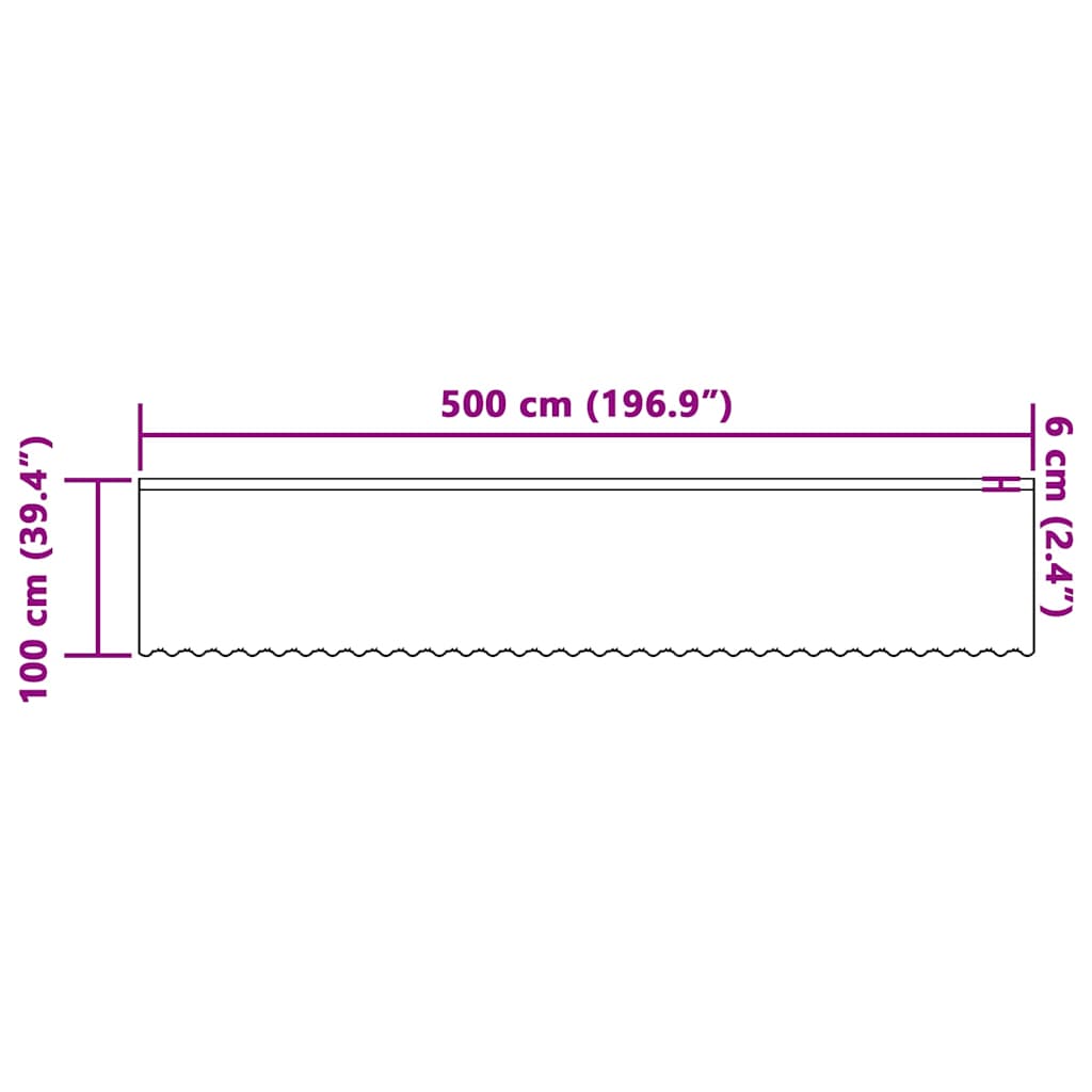 Tenda in Pizzo con tende Bianco 500x100cm Poliestere