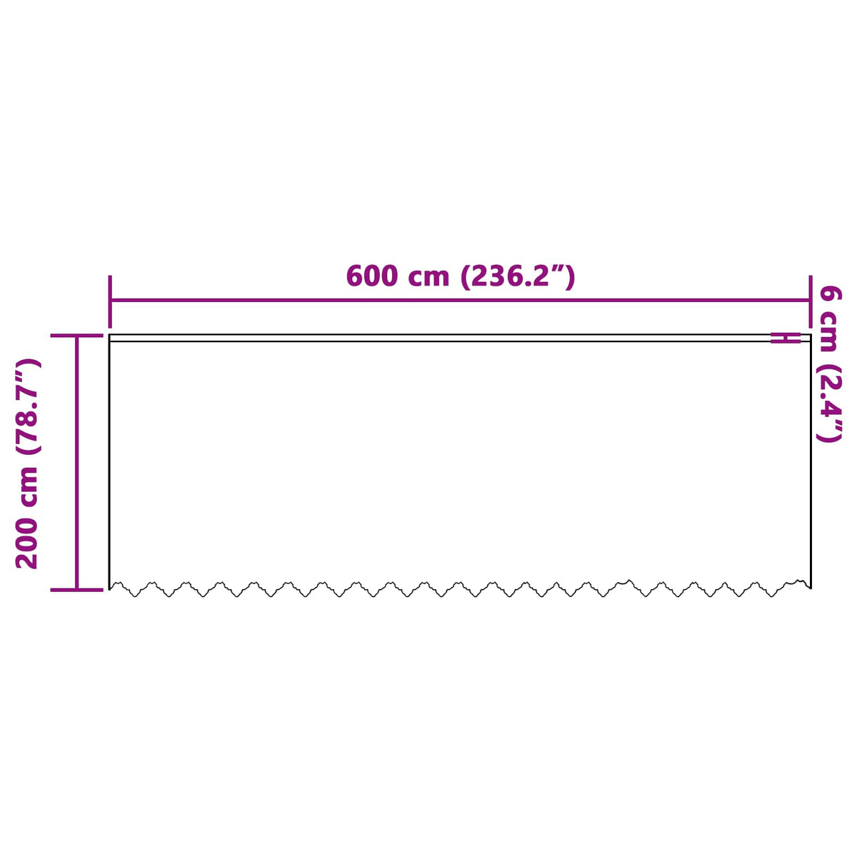 Tenda in Pizzo Bianco 200 x 600 cm Poliestere - homemem39