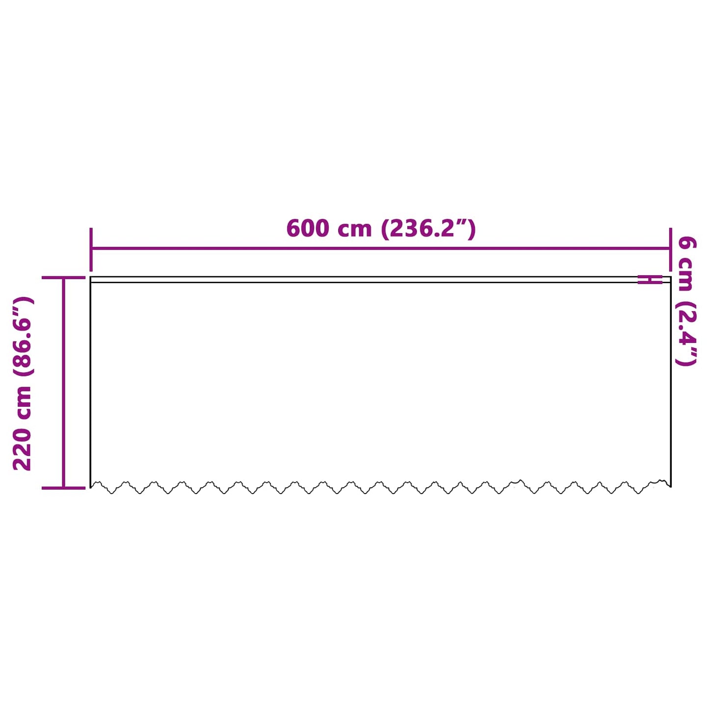 Tenda in Pizzo Bianco 220 x 600 cm Poliestere - homemem39