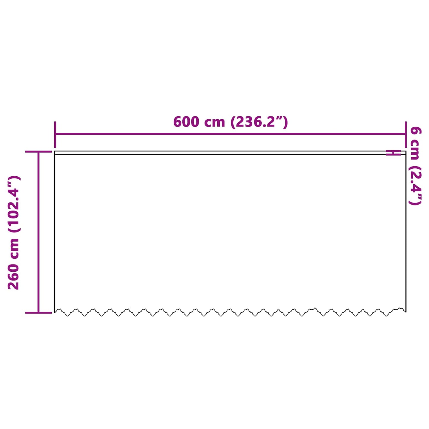 Tenda in Pizzo Bianco 260 x 600 cm Poliestere - homemem39