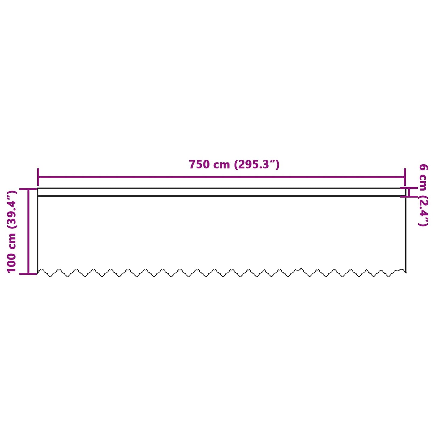 Tenda in Pizzo Bianco 100x750cm Poliestere - homemem39