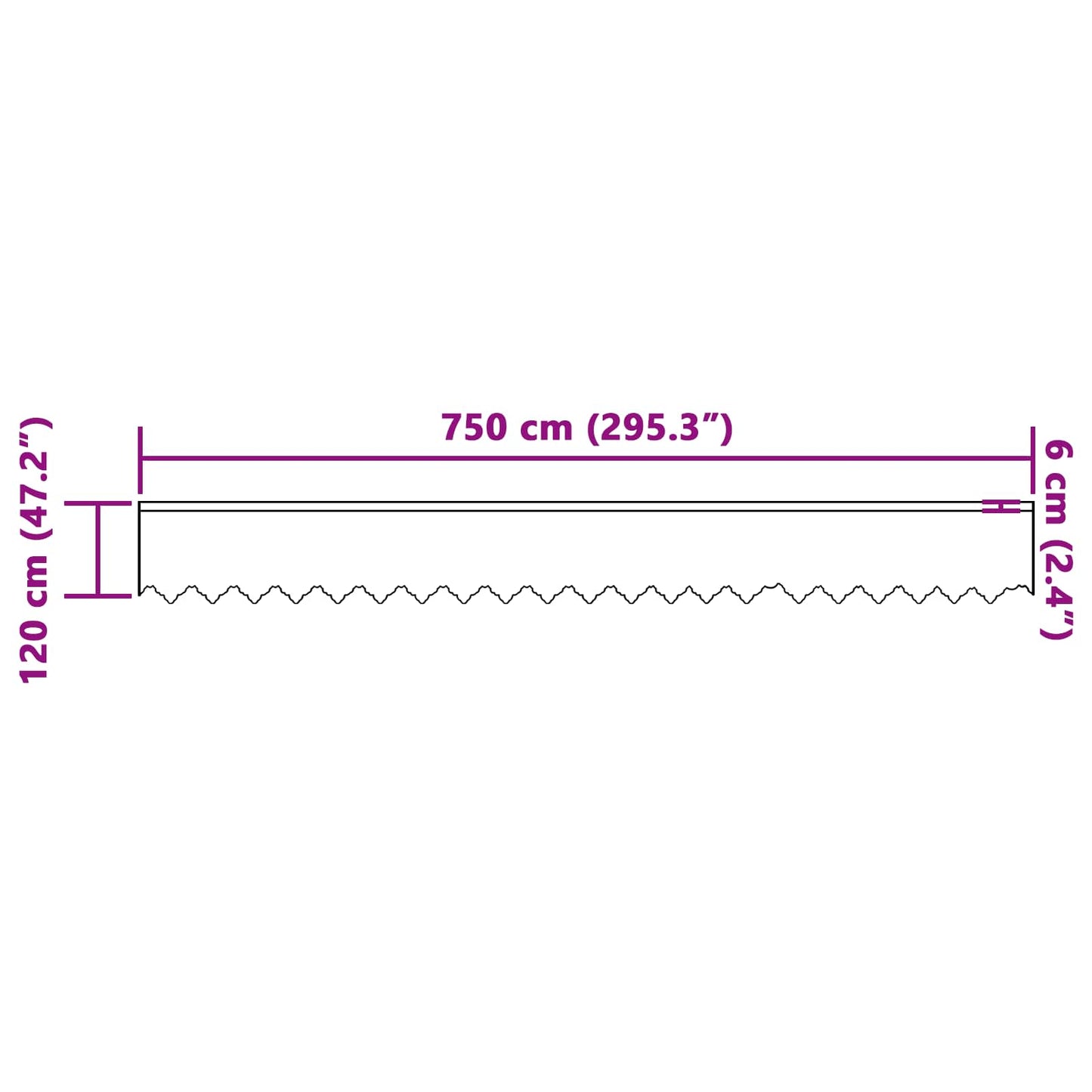 Tenda in Pizzo Bianco 120 x 750 cm Poliestere - homemem39