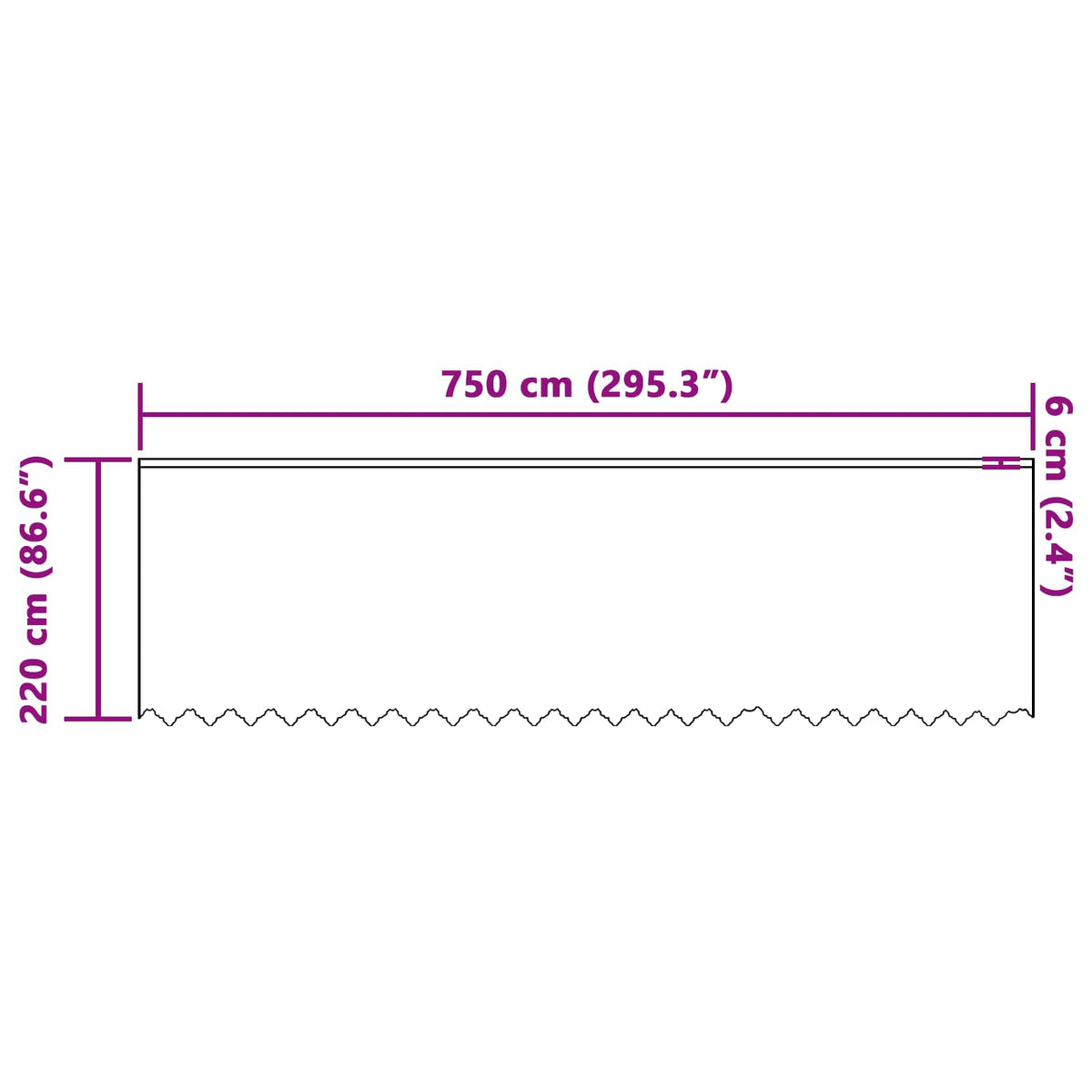 Tenda in Pizzo Bianco 220 x 750 cm Poliestere - homemem39