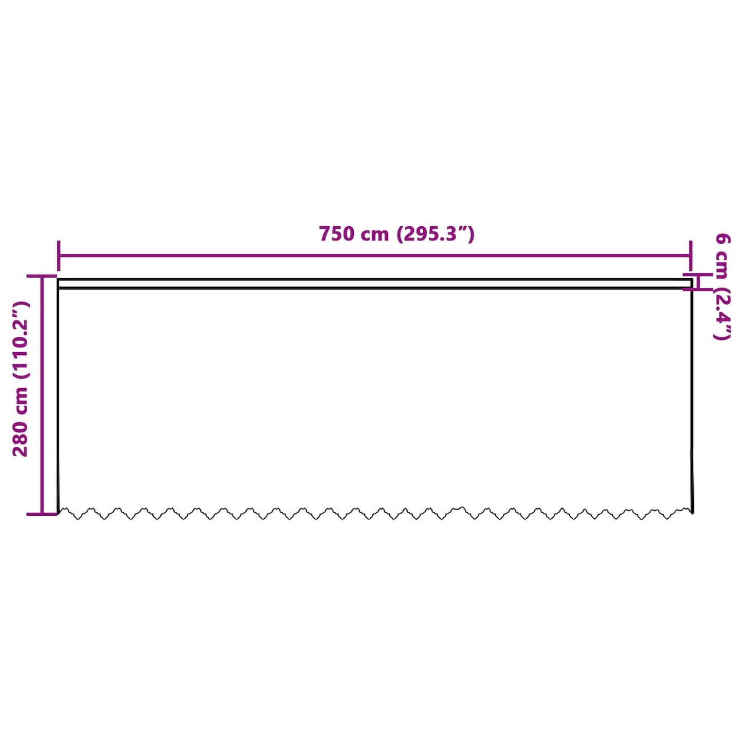 Tenda in Pizzo Bianco 280 x 750 cm Poliestere - homemem39