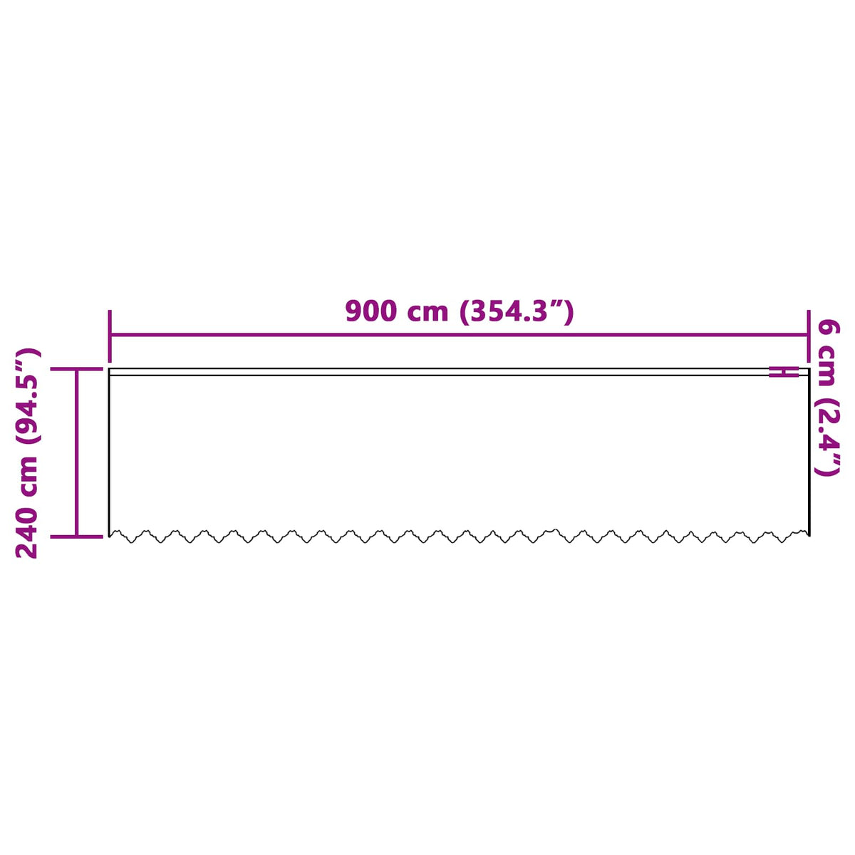 Tenda in Pizzo Bianco 900 x 240 cm Poliestere - homemem39