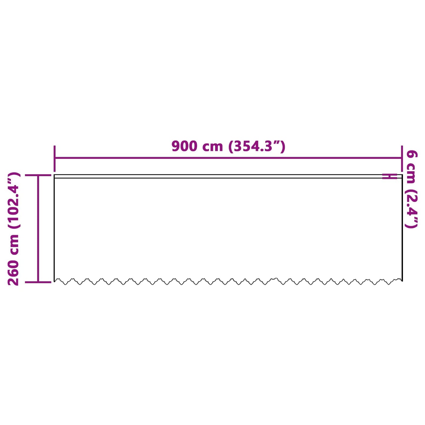 Tenda in Pizzo Bianco 260 x 900 cm Poliestere - homemem39