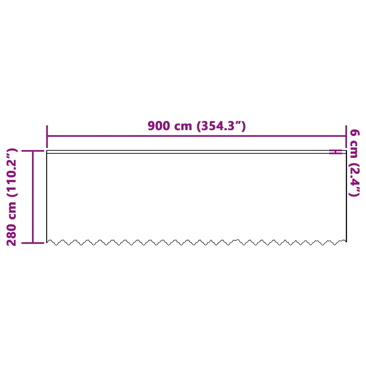 Tenda in Pizzo con tende Bianco 280 x 900 cm Poliestere | homemem39