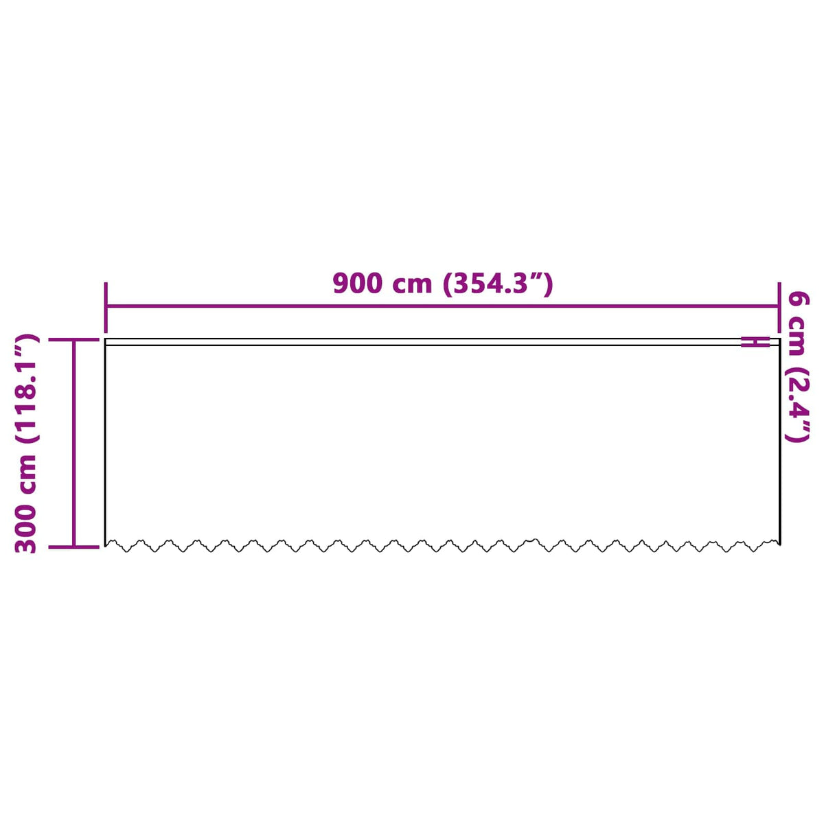 Tenda in Pizzo Bianco 300 x 900 cm Poliestere - homemem39