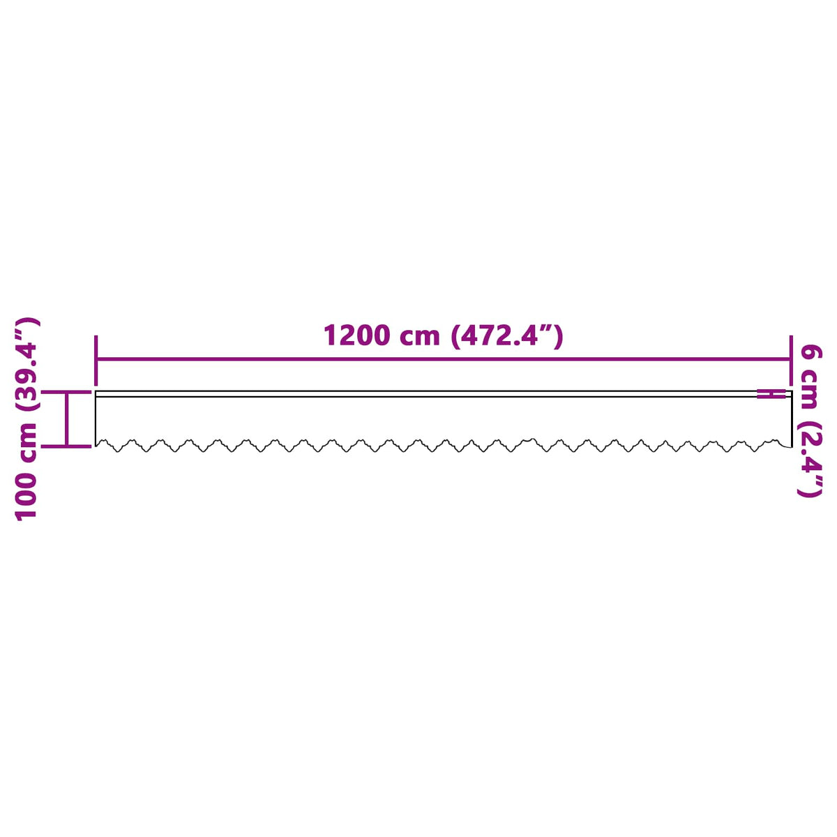 Tenda in Pizzo Bianco 100 x 1200 cm Poliestere - homemem39