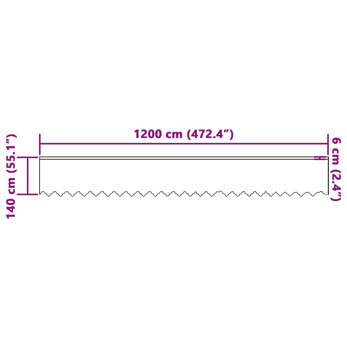 Tenda in Pizzo Bianco 140 x 1200 cm Poliestere - homemem39
