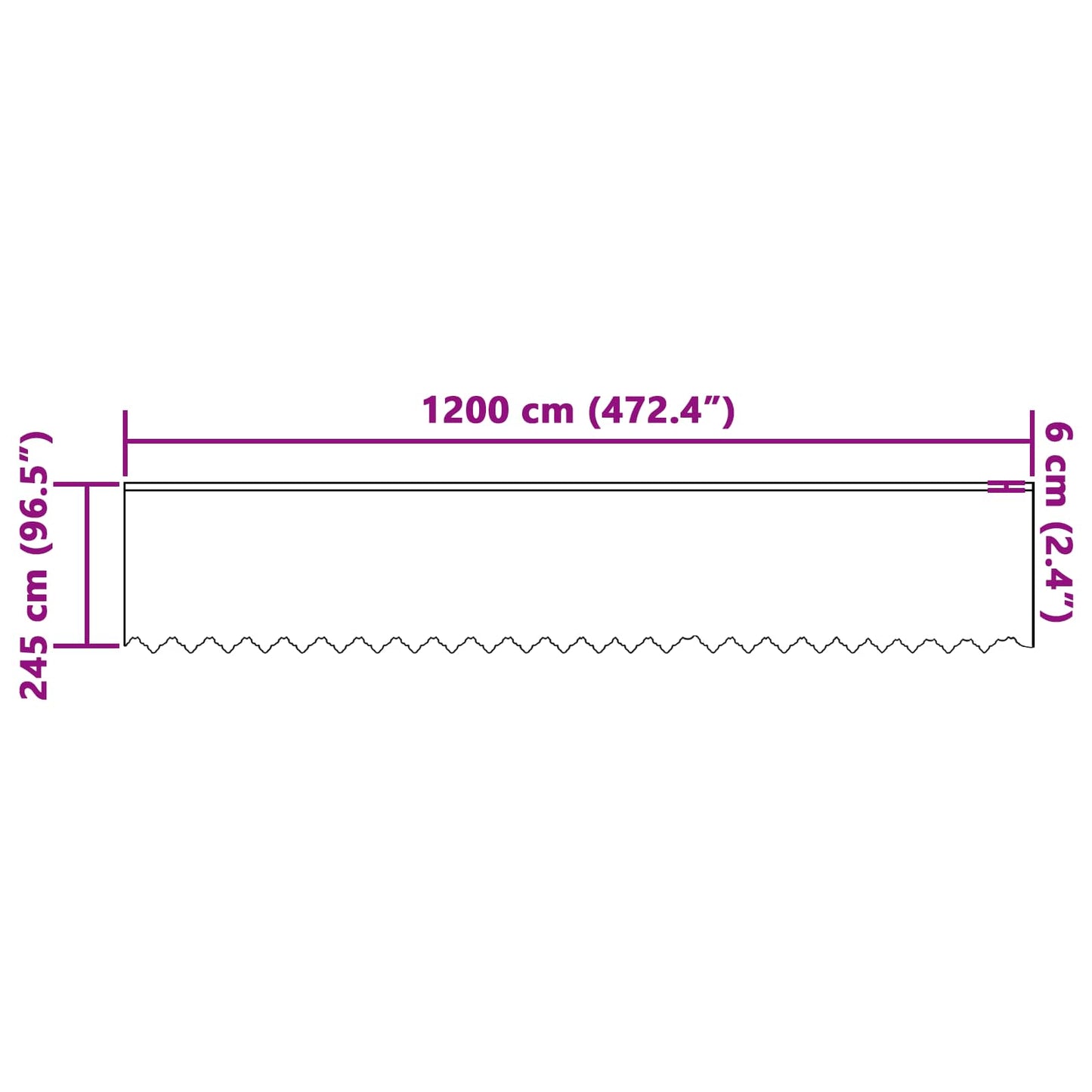 Tenda in Pizzo Bianco 245 x 1200 cm Poliestere - homemem39