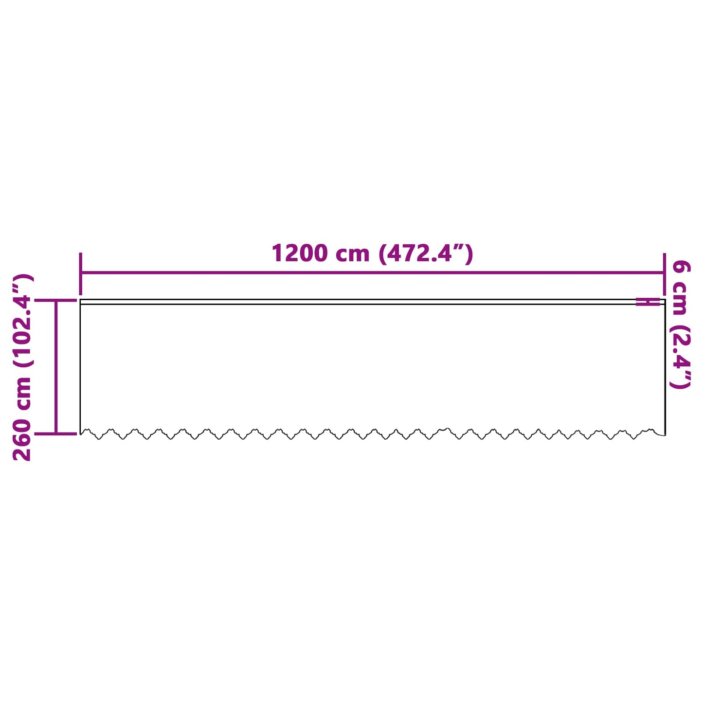 Tenda in Pizzo Bianco 260 x 1200 cm Poliestere - homemem39