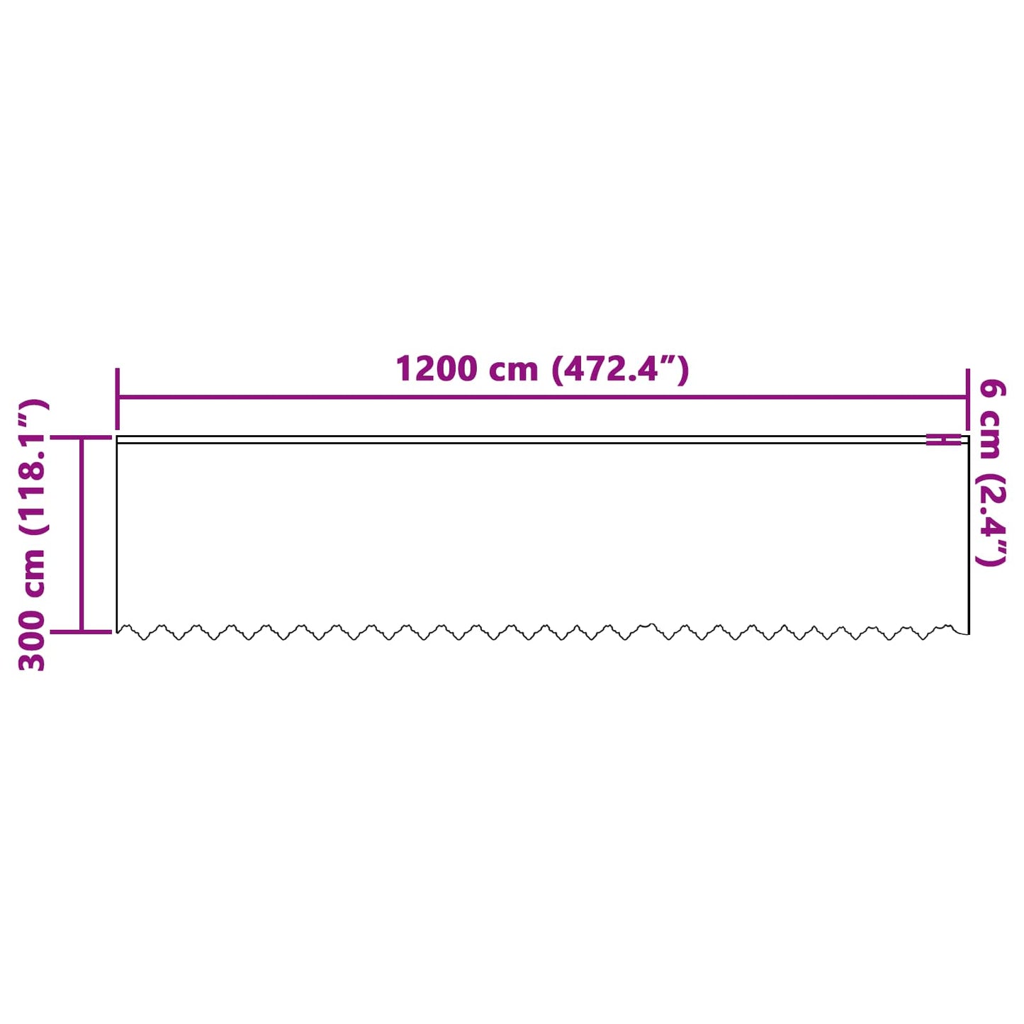 Tenda in Pizzo Bianco 300 x 1200 cm Poliestere - homemem39
