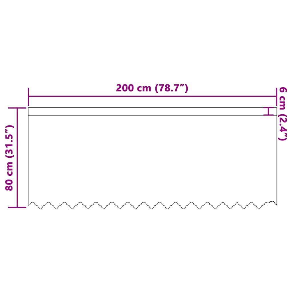 Tenda in Pizzo con tende Bianco 200x80cm Poliestere