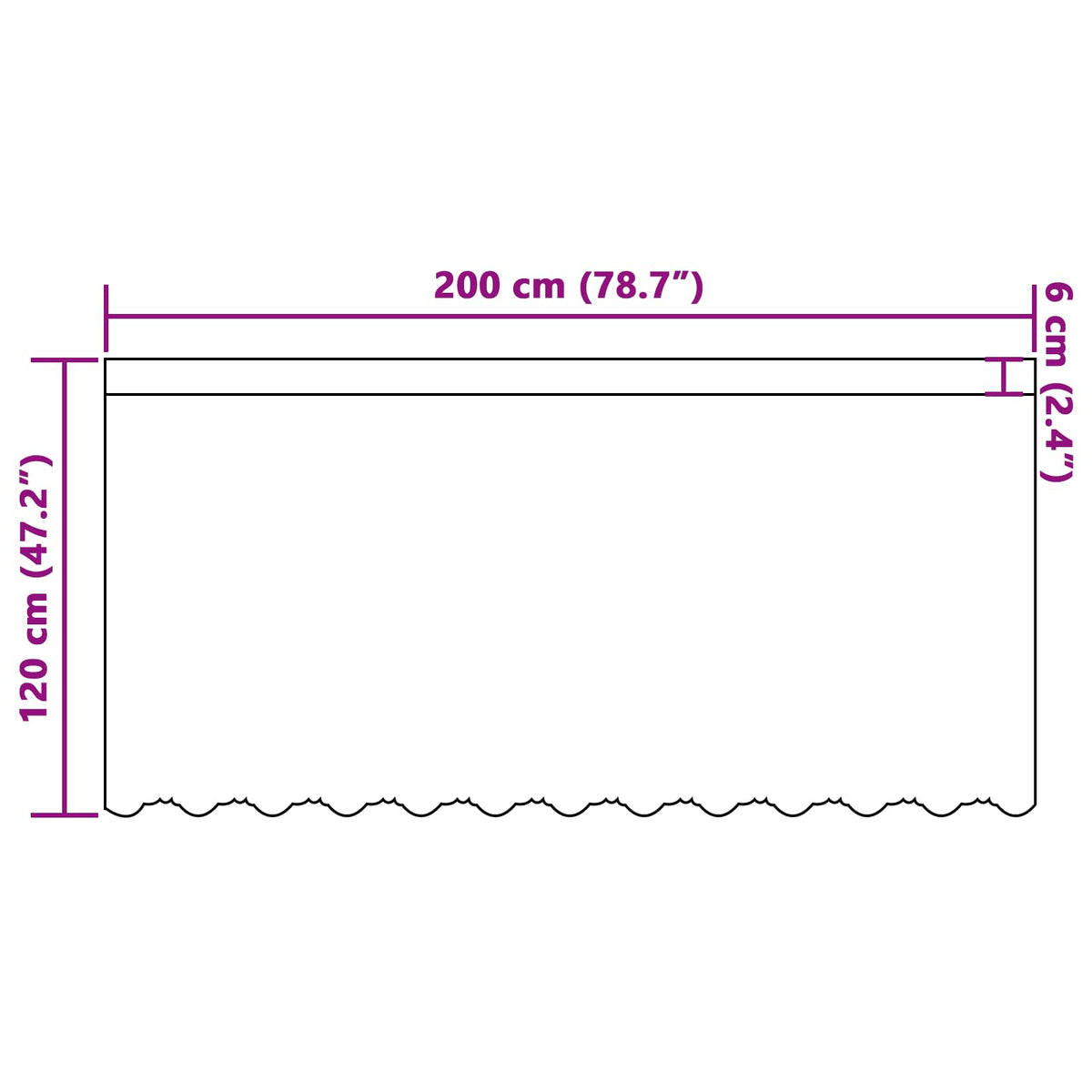 Tenda in Pizzo Bianco 200 x 120 cm Poliestere - homemem39
