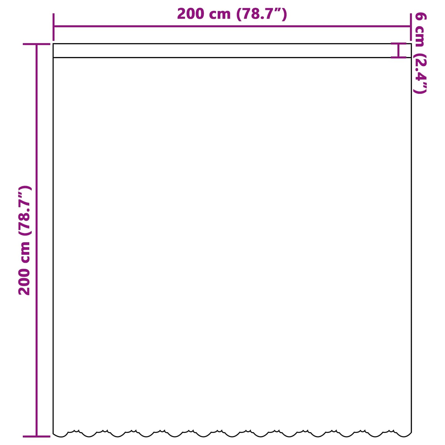 Tenda in Pizzo con tende Bianco 200 x 200 cm Poliestere | homemem39