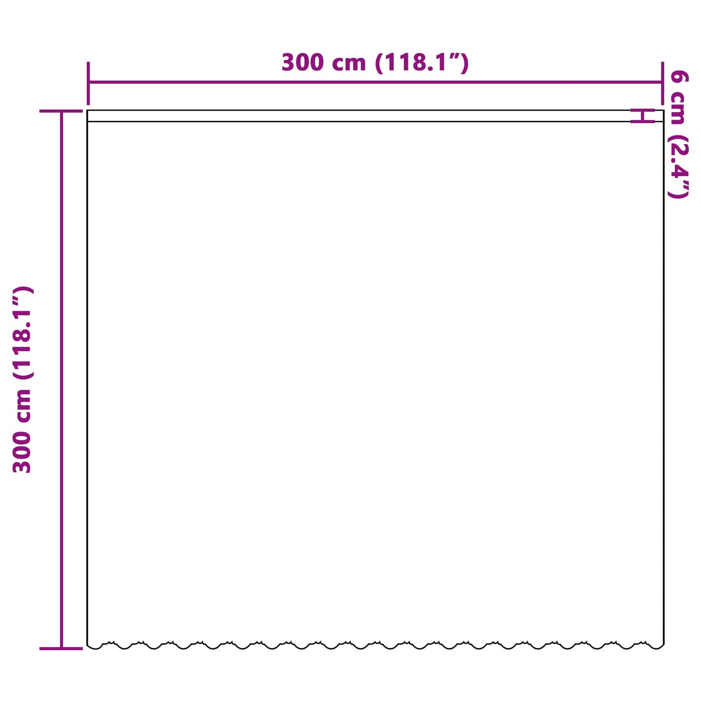 Tenda in Pizzo con tende Bianco 300 x 300 cm Poliestere | homemem39
