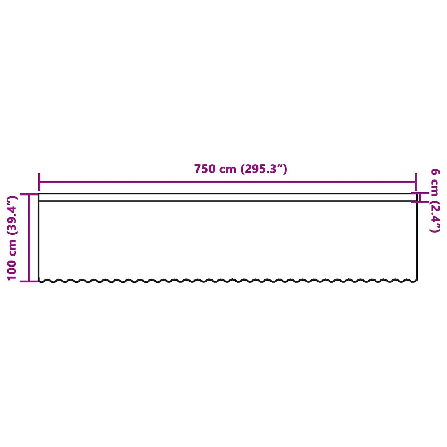 Tenda in Pizzo con tende Bianco 750 x 100 cm Poliestere | homemem39