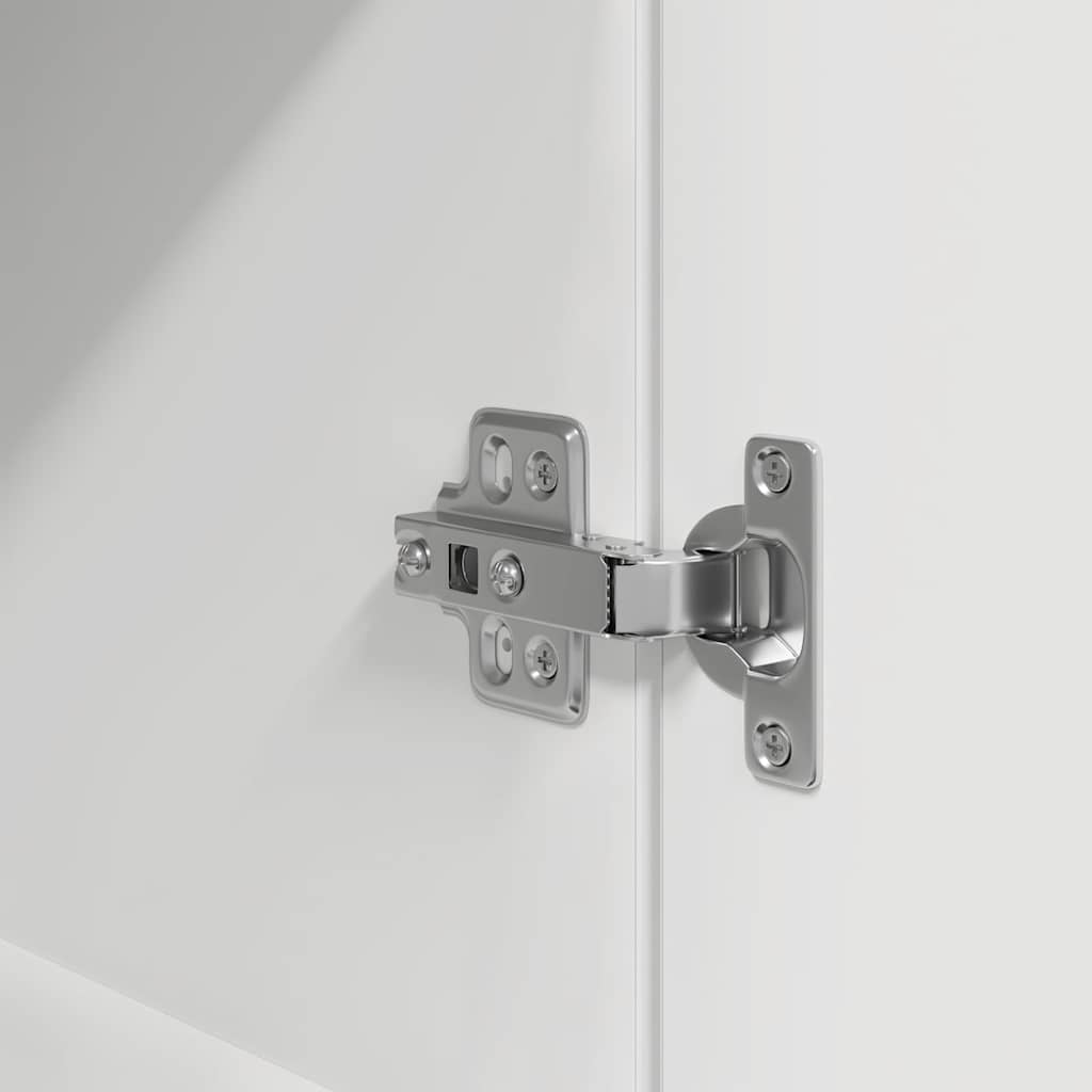 Comodino Bianco 39x35x125 cm in Legno Multistrato