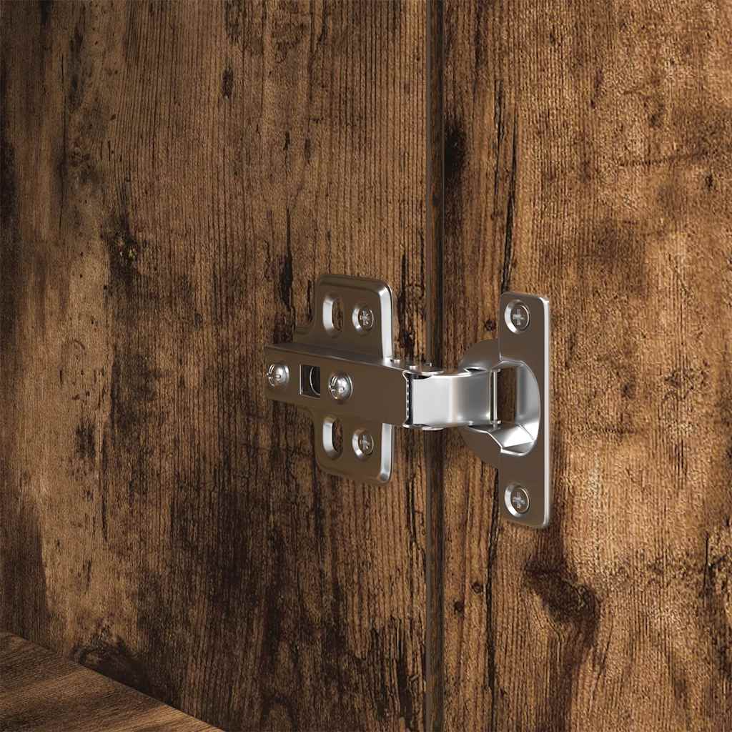 Comodino Rovere Fumo 39x35x65 cm in Legno Multistrato - homemem39