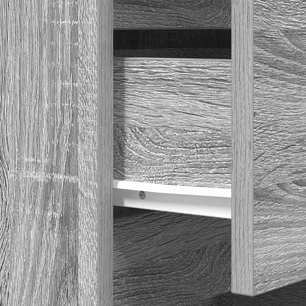 Comodini con 3 Cassetti 2 pz Grigio Sonoma 39x35x65 cm - homemem39