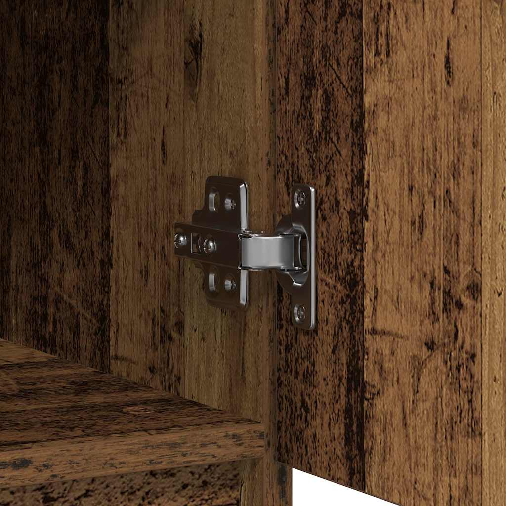 Credenza con Cassetto Legno Antico 71x35x65 cm in Truciolato - homemem39