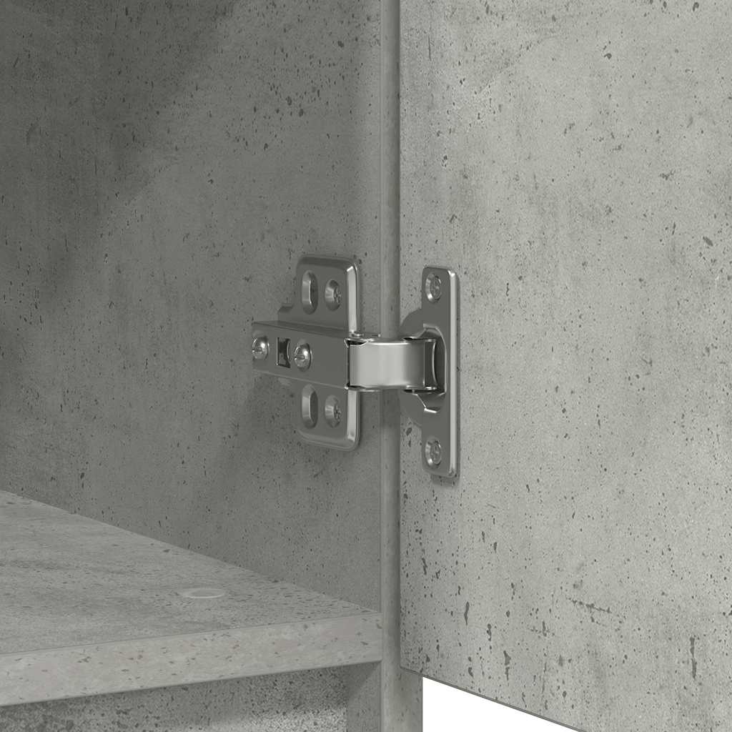 Credenza con Cassetti Grigio Cemento 71x35x84 cm in Truciolato