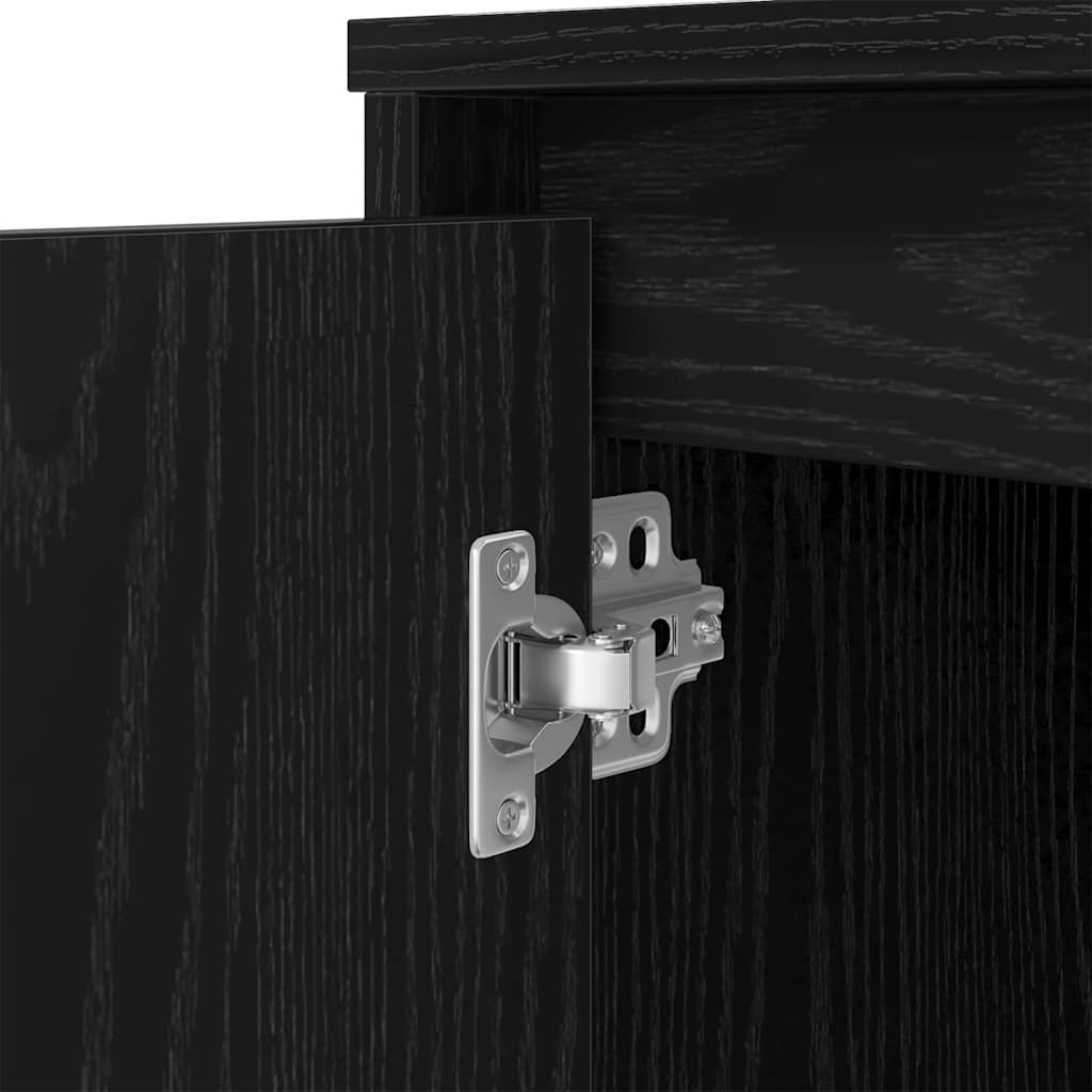 Scrivania Rovere Nera 120x42x76 cm in Legno Multistrato | homemem39