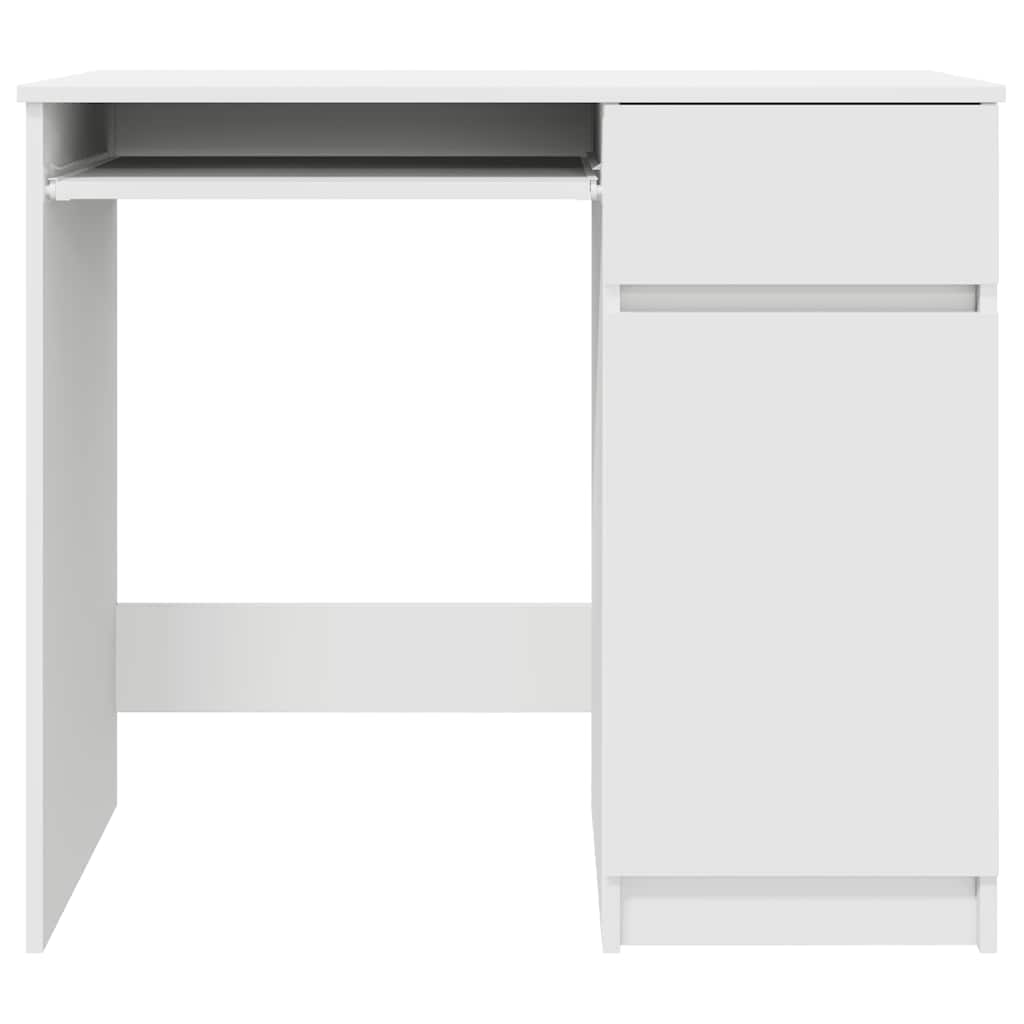 Scrivania Bianca 86x49x76 cm in Legno Multistrato - homemem39