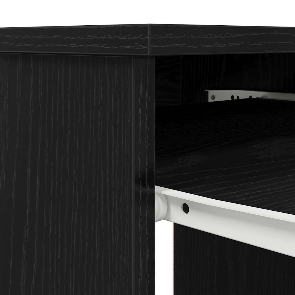 Scrivania Rovere Nera 86x49x76 cm in Legno Multistrato | homemem39