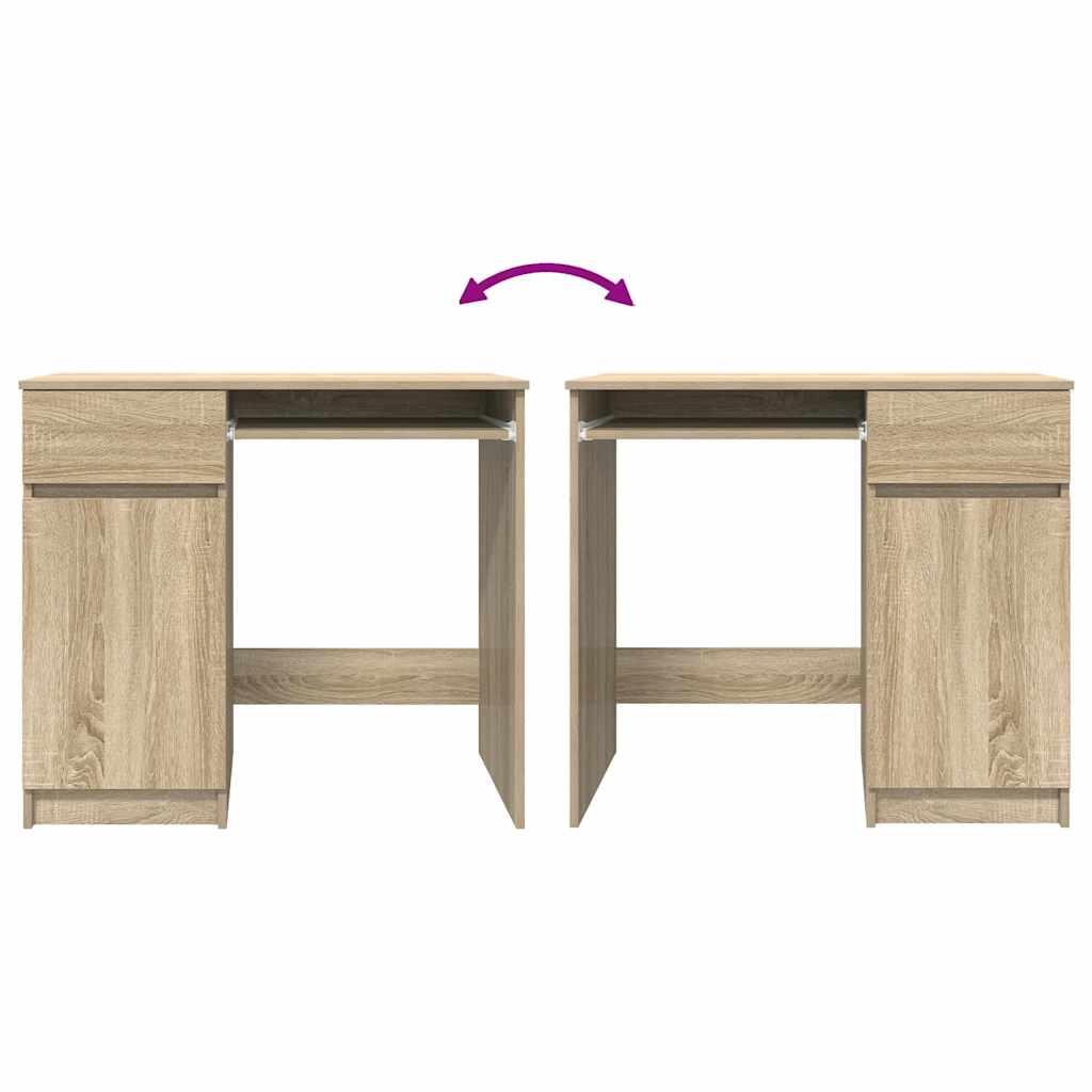 Scrivania Rovere Sonoma 86x49x76 cm in Legno Multistrato - homemem39