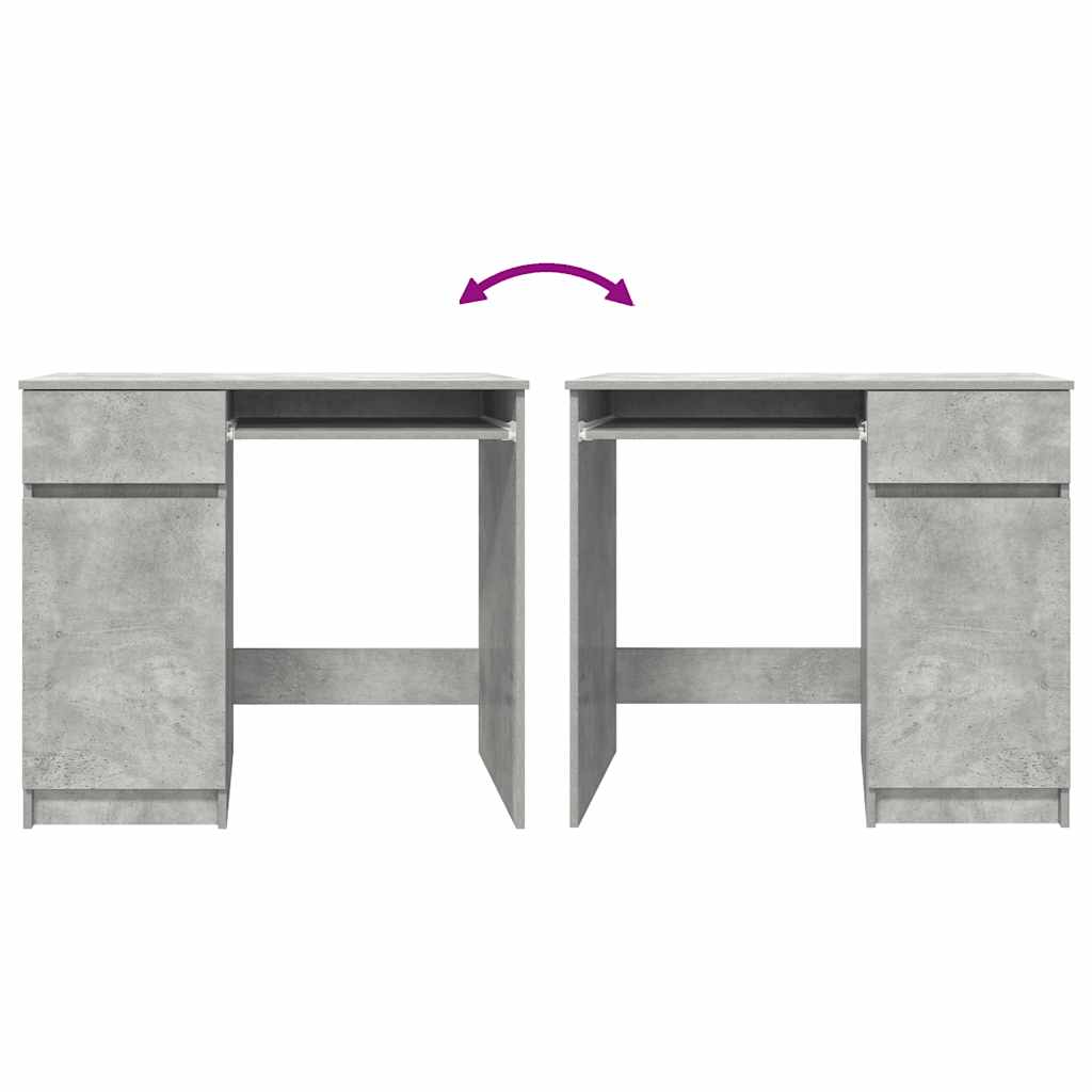 Scrivania Grigio Cemento 86x49x76 cm in Legno Multistrato - homemem39