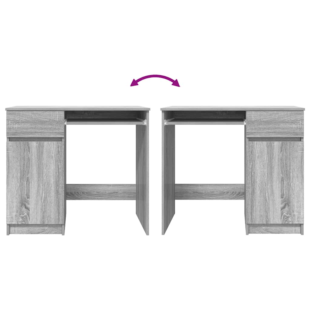 Scrivania Grigio Sonoma 86x49x76 cm in Legno Multistrato - homemem39