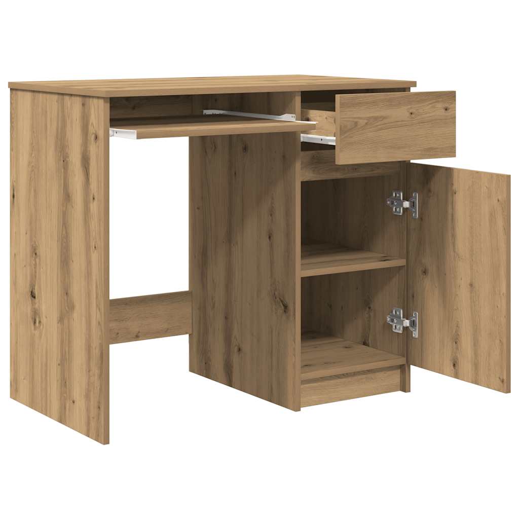Scrivania Rovere Artigianale 86x49x76 cm in Legno Multistrato - homemem39