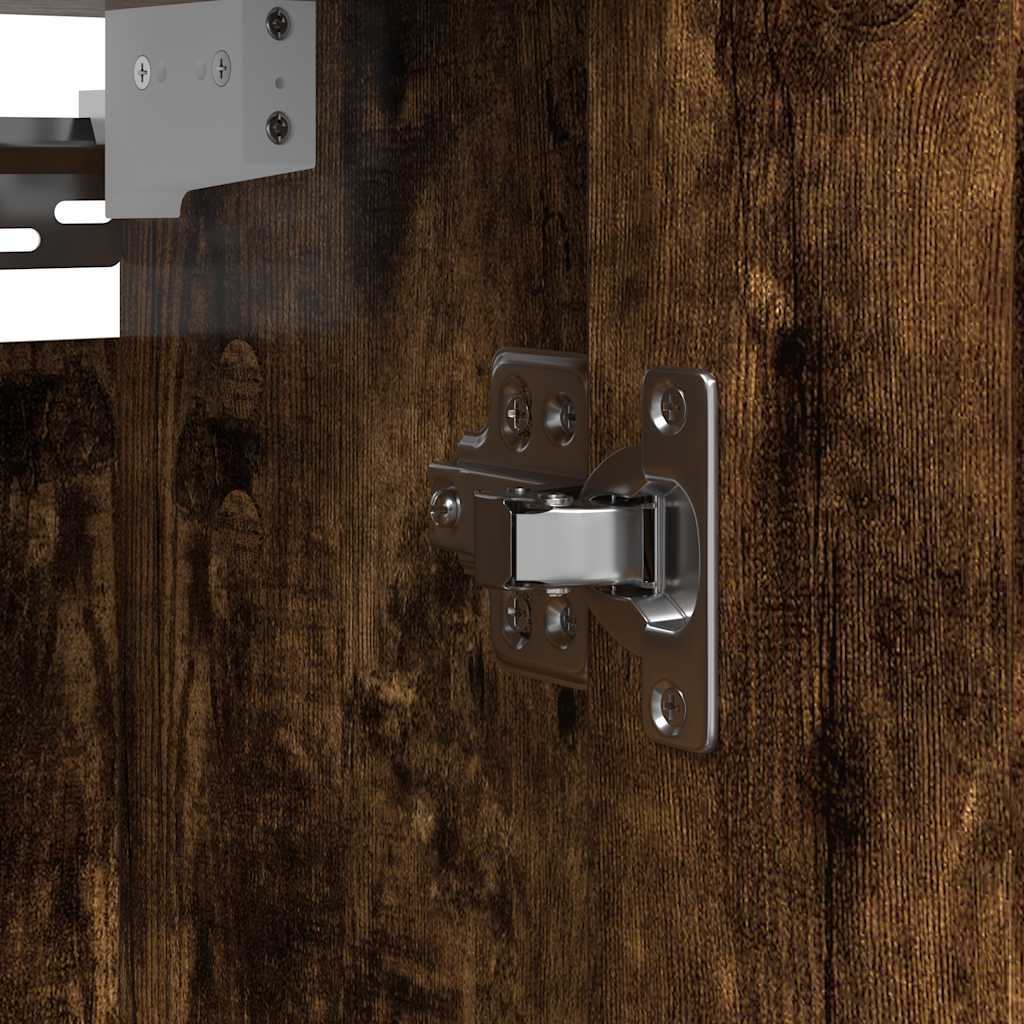 Pensile da Bagno con Specchio Rovere Fumo 60x21x60 cm | homemem39
