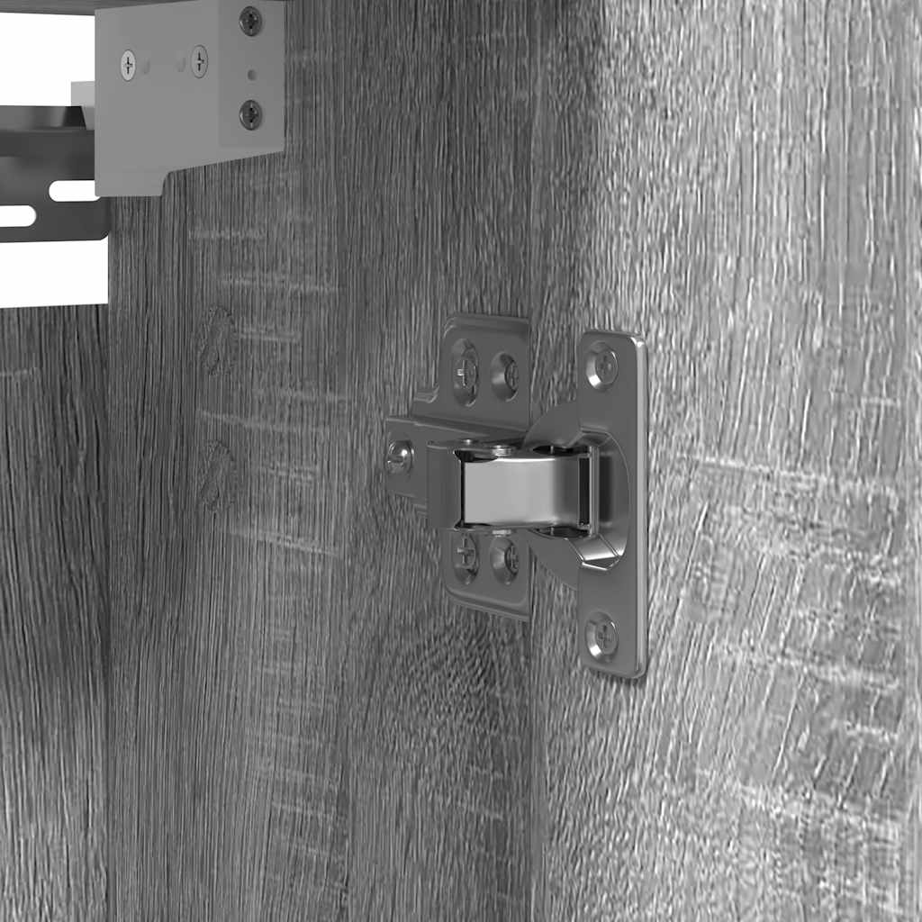 Pensile da Bagno con Specchio Grigio Sonoma 60x21x60 cm | homemem39