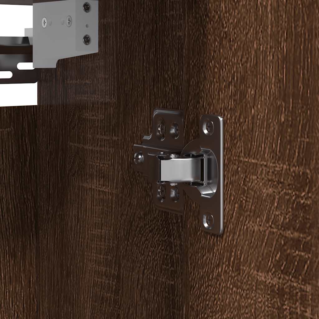 Pensile da Bagno con Specchio Rovere Marrone 60x21x60 cm | homemem39