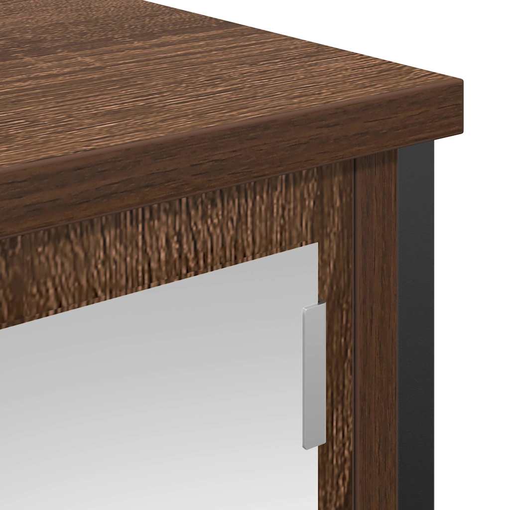 Pensile da Bagno con Specchio Rovere Marrone 50x21x60 cm | homemem39