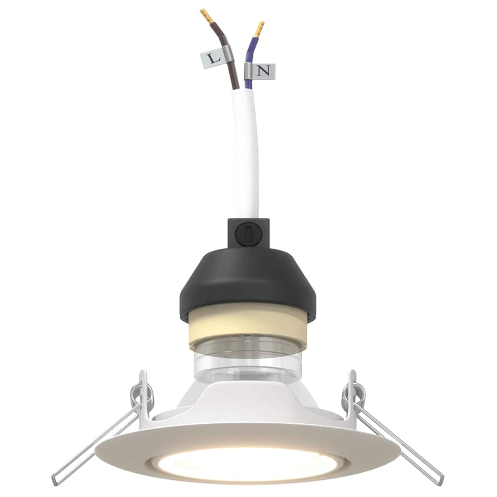 Spotlights con i riflettori 24 pcs Bianco 9 x 9 cm Metallo