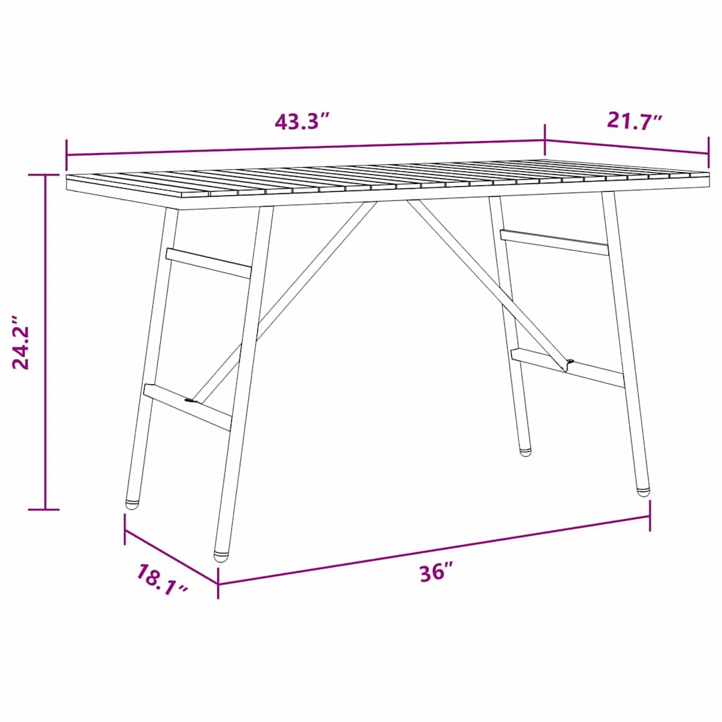 Tavolo da pranzo Marrone 110 x 55 x 62 cm