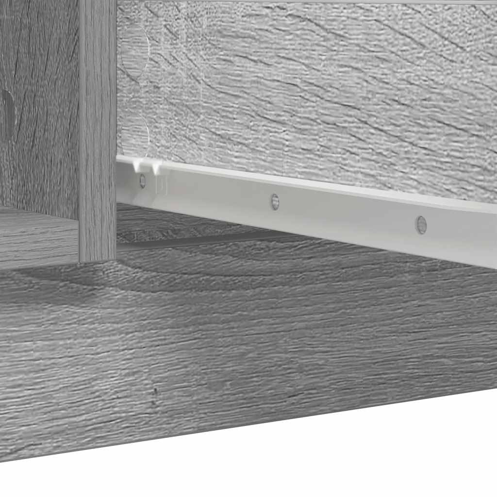 Credenza con Cassetti Grigio Sonoma 100,5x35x76cm in Truciolato - homemem39