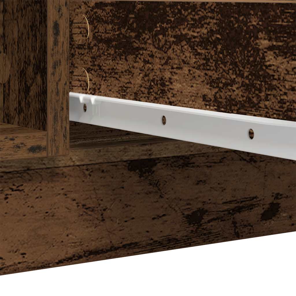 Credenza con Cassetti Legno Antico 100,5x35x76 cm in Truciolato - homemem39