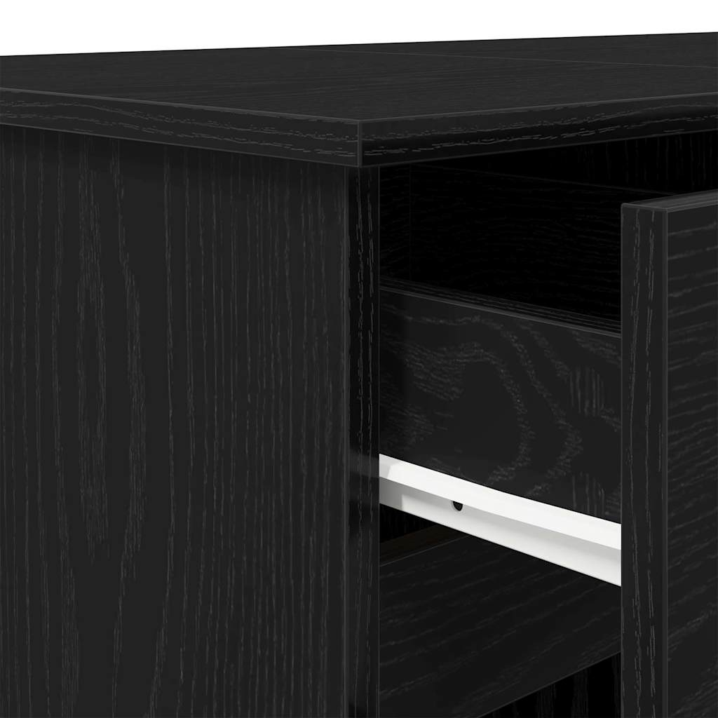 Scrivania Rovere nero 140 x 49 x 76 cm Legno multistrato | homemem39