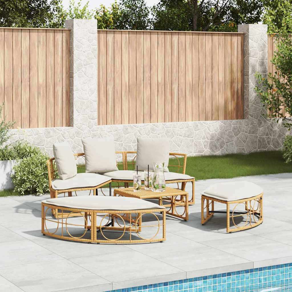 Lettino Prendisole Esterno senza Tetto in Polyrattan - homemem39