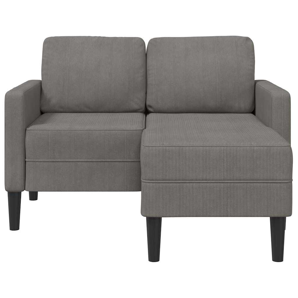 Divano 2 Posti con Chaise longue a L 125 cm Lino